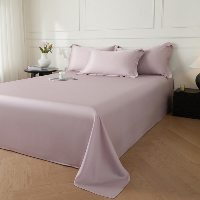 91家纺网 家纺一手货源 找家纺 涵宸家纺 2026新款纯色天丝棉单床单-场景一 床单-紫语