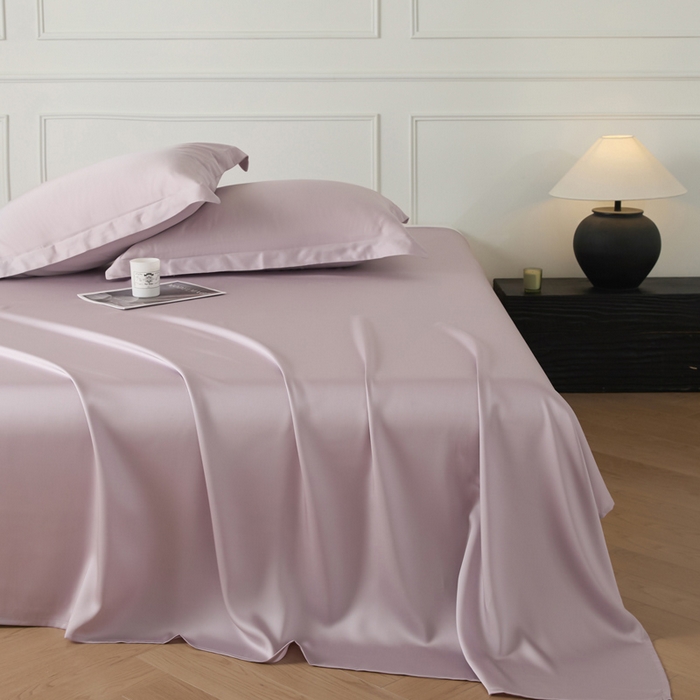 91家纺网 家纺一手货源 找家纺 涵宸家纺 2026新款纯色天丝棉单床单-场景一 床单-紫语