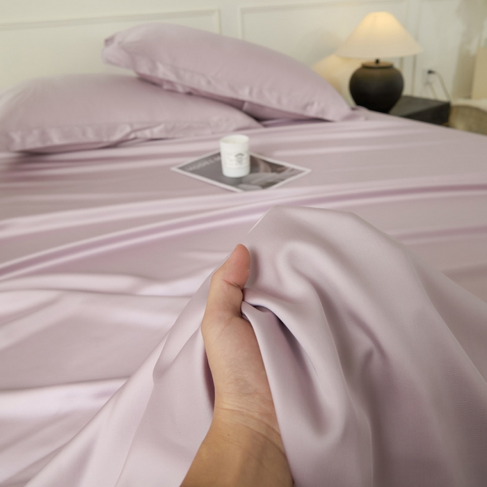 91家纺网 家纺一手货源 找家纺 涵宸家纺 2026新款纯色天丝棉单床单-场景一 床单-紫语
