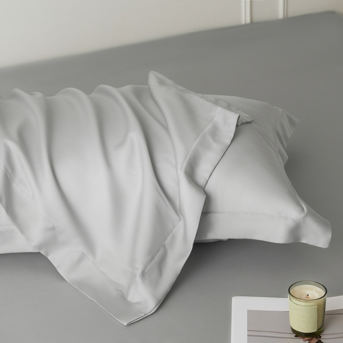 涵宸家纺 2026新款纯色天丝棉单枕套-场景一 枕套-时尚灰