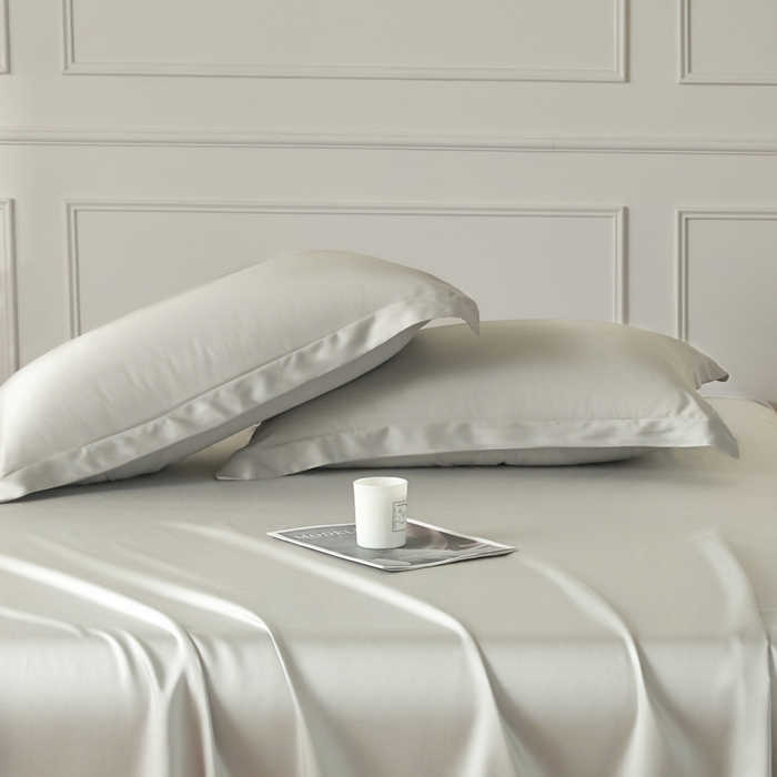 91家纺网 家纺一手货源 找家纺 涵宸家纺 2026新款纯色天丝棉单枕套-场景一 枕套-太空灰