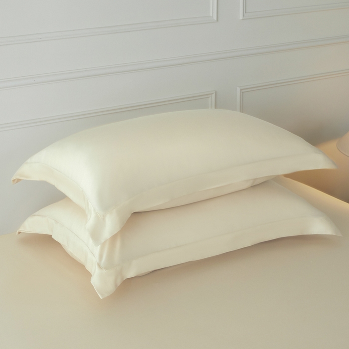91家纺网 家纺一手货源 找家纺 涵宸家纺 2026新款纯色天丝棉单枕套-场景一 枕套-象牙白
