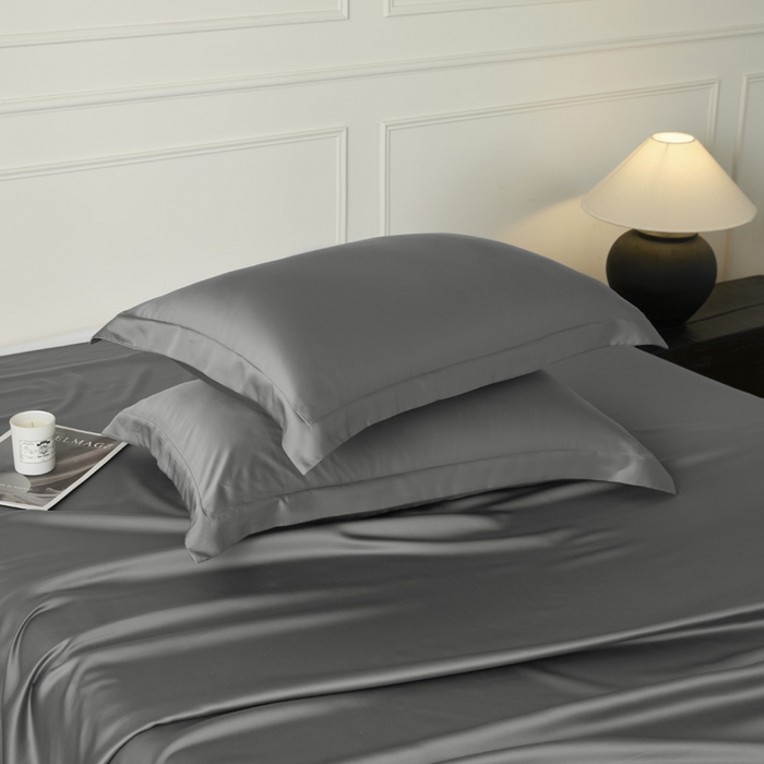 91家纺网 家纺一手货源 找家纺 涵宸家纺 2026新款纯色天丝棉单枕套-场景一 枕套-星夜灰