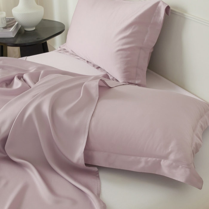 91家纺网 家纺一手货源 找家纺 涵宸家纺 2026新款纯色天丝棉单枕套-场景一 枕套-紫语