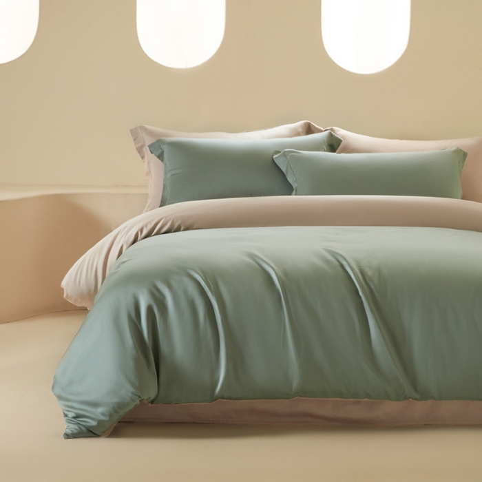 91家纺网 家纺一手货源 找家纺 （总）涵宸家纺 2026新款纯色天丝棉单被套-场景二