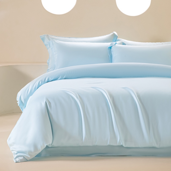 涵宸家纺 2026新款纯色天丝棉单被套-场景二 海天兰