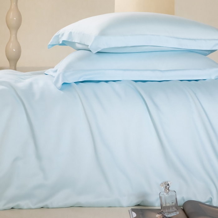 91家纺网 家纺一手货源 找家纺 涵宸家纺 2026新款纯色天丝棉单被套-场景二 海天兰