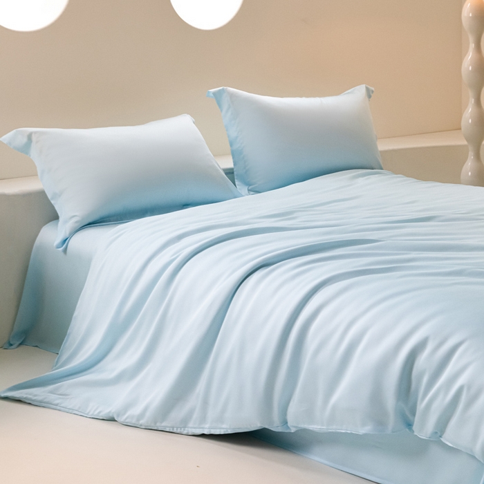 91家纺网 家纺一手货源 找家纺 涵宸家纺 2026新款纯色天丝棉单被套-场景二 海天兰