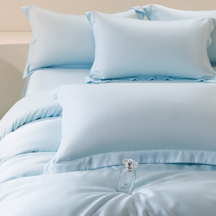 91家纺网 家纺一手货源 找家纺 涵宸家纺 2026新款纯色天丝棉单被套-场景二 海天兰