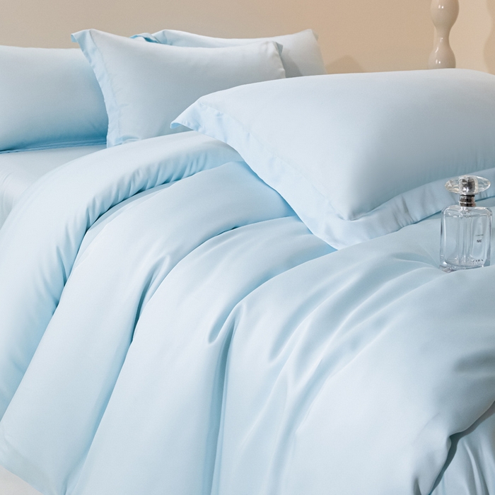 91家纺网 家纺一手货源 找家纺 涵宸家纺 2026新款纯色天丝棉单被套-场景二 海天兰