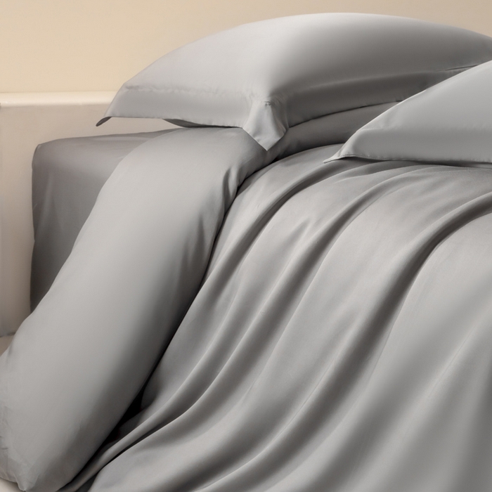 91家纺网 家纺一手货源 找家纺 涵宸家纺 2026新款纯色天丝棉单被套-场景二 星夜灰