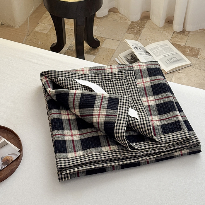 91家纺网 家纺一手货源 找家纺 （总）法芙娜家纺 2026新款双面全棉色织水洗棉床盖