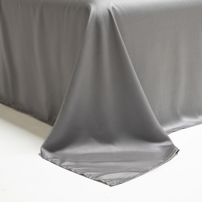 91家纺网 家纺一手货源 找家纺 涵宸家纺 2026新款纯色天丝棉单被套-场景二 星夜灰