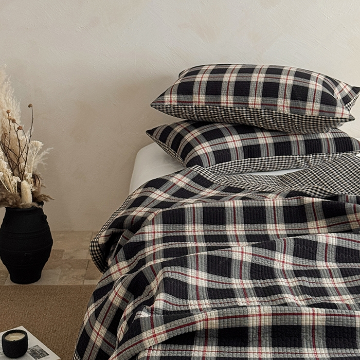 91家纺网 家纺一手货源 找家纺 （总）法芙娜家纺 2026新款双面全棉色织水洗棉床盖