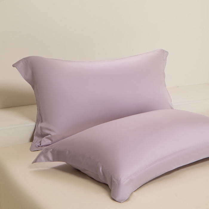 91家纺网 家纺一手货源 找家纺 涵宸家纺 2026新款纯色天丝棉单被套-场景二 紫语+象牙白