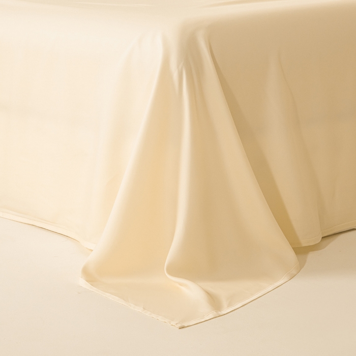 91家纺网 家纺一手货源 找家纺 涵宸家纺 2026新款纯色天丝棉单被套-场景二 紫语+象牙白