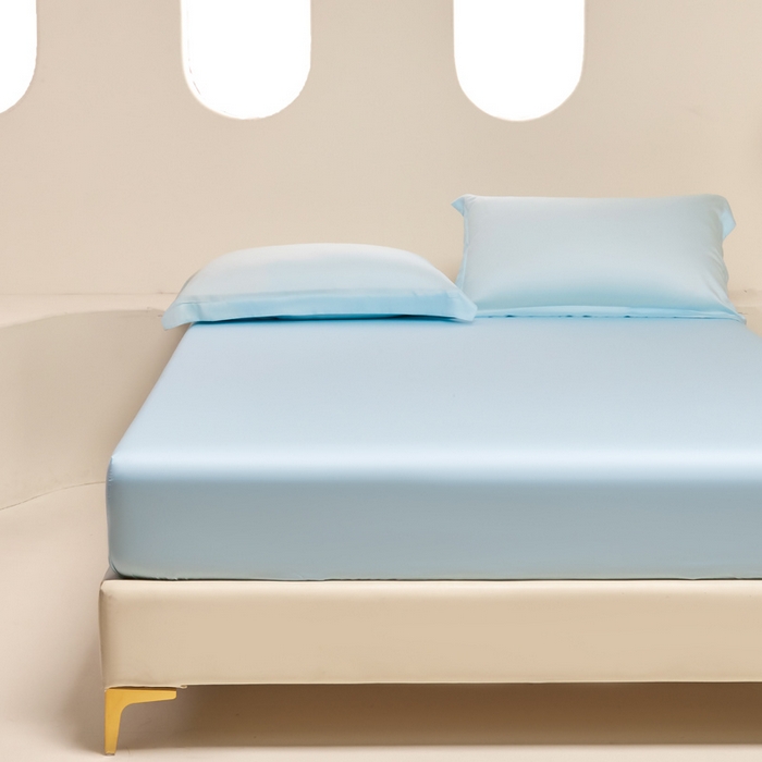 91家纺网 家纺一手货源 找家纺 涵宸家纺 2026新款纯色天丝棉单床笠-场景二 海天兰