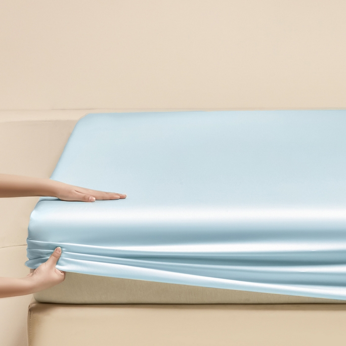 91家纺网 家纺一手货源 找家纺 涵宸家纺 2026新款纯色天丝棉单床笠-场景二 海天兰