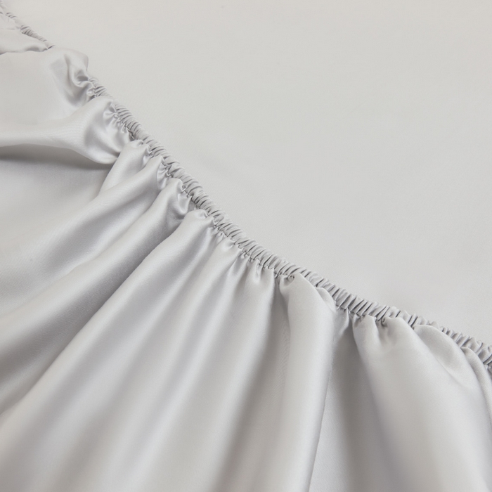 91家纺网 家纺一手货源 找家纺 涵宸家纺 2026新款纯色天丝棉单床笠-场景二 时尚灰