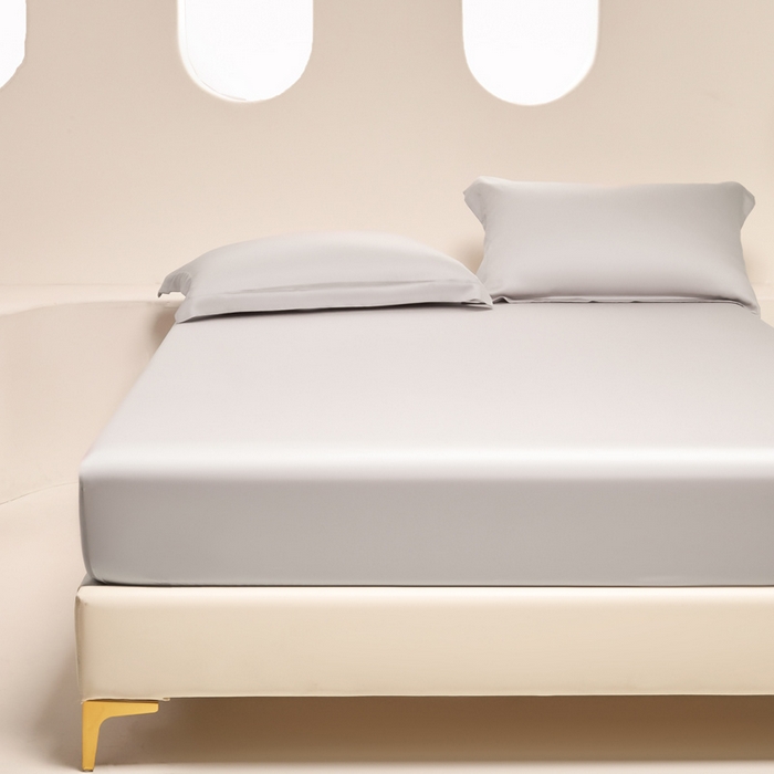 91家纺网 家纺一手货源 找家纺 涵宸家纺 2026新款纯色天丝棉单床笠-场景二 太空灰