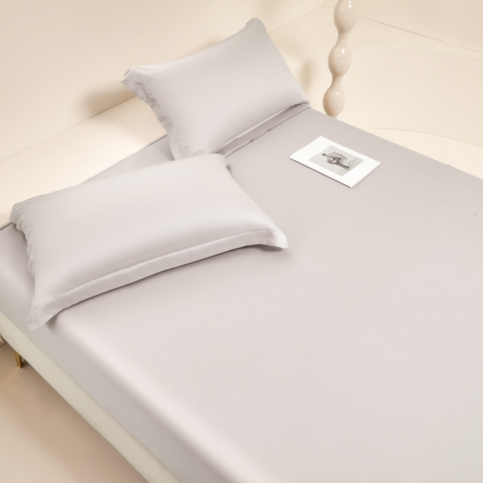 91家纺网 家纺一手货源 找家纺 涵宸家纺 2026新款纯色天丝棉单床笠-场景二 太空灰