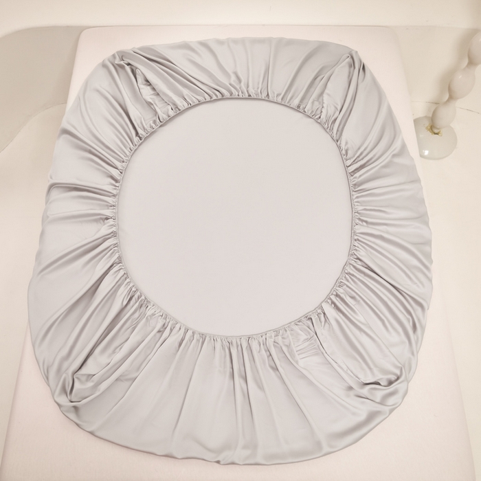 91家纺网 家纺一手货源 找家纺 涵宸家纺 2026新款纯色天丝棉单床笠-场景二 太空灰