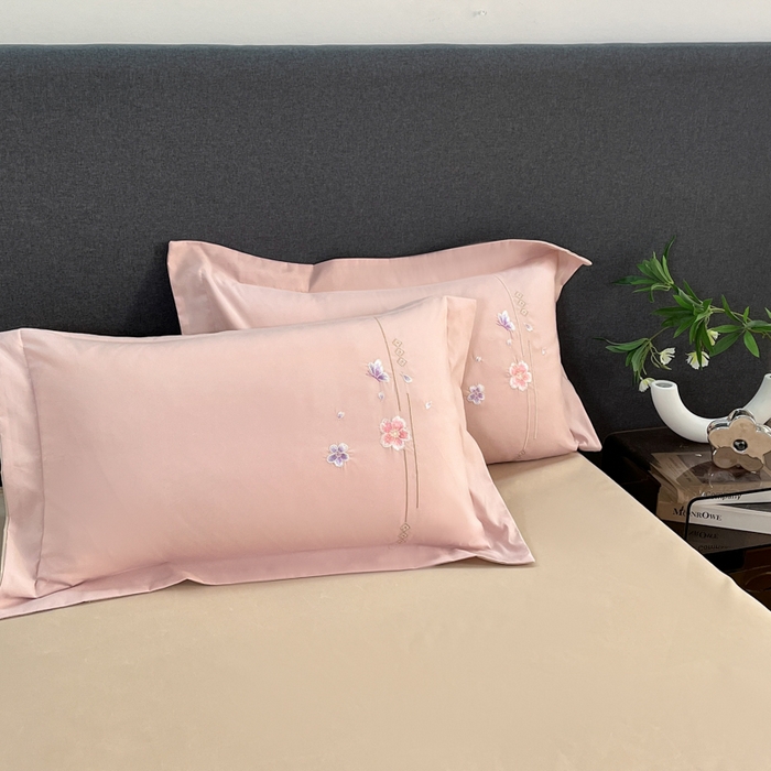 91家纺网 家纺一手货源 找家纺 青柚 2026新款轻奢刺绣国风四件套-争妍 争妍-轻奢粉