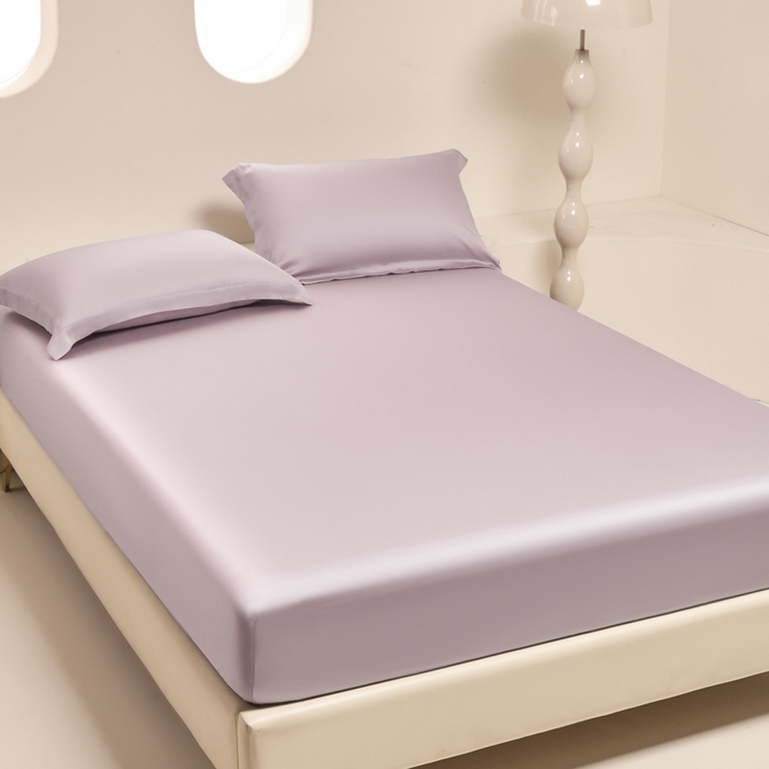 91家纺网 家纺一手货源 找家纺 涵宸家纺 2026新款纯色天丝棉单床笠-场景二 紫语