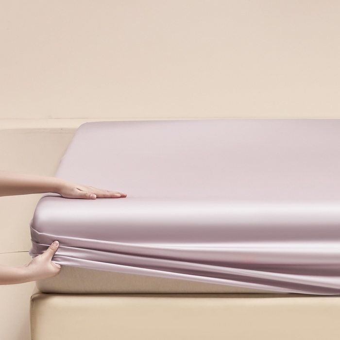 91家纺网 家纺一手货源 找家纺 涵宸家纺 2026新款纯色天丝棉单床笠-场景二 紫语