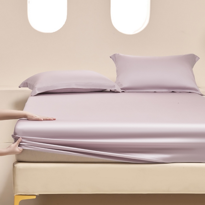 91家纺网 家纺一手货源 找家纺 涵宸家纺 2026新款纯色天丝棉单床笠-场景二 紫语