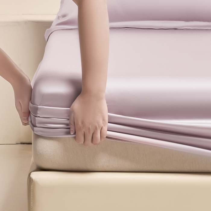 91家纺网 家纺一手货源 找家纺 涵宸家纺 2026新款纯色天丝棉单床笠-场景二 紫语