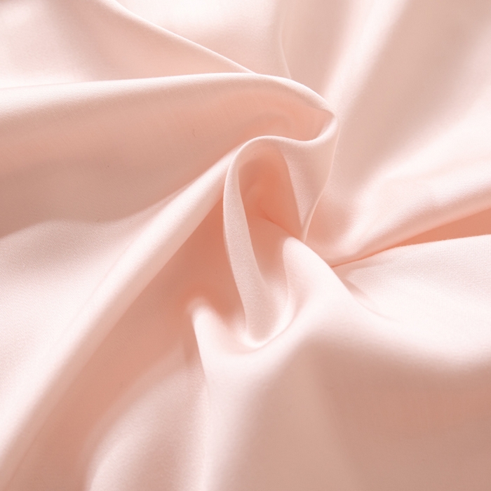 91家纺网 家纺一手货源 找家纺 涵宸家纺 2026新款纯色天丝棉四件套-场景二 玫瑰粉+象牙白