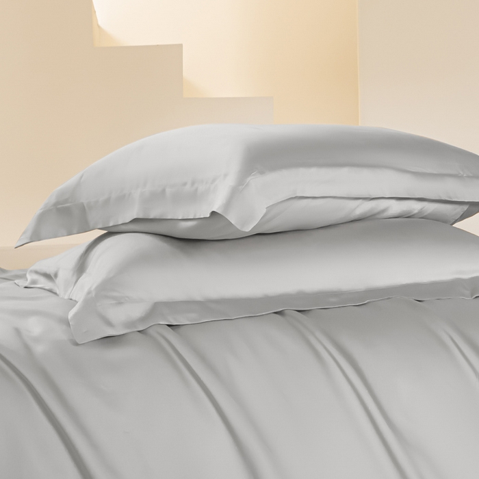 91家纺网 家纺一手货源 找家纺 涵宸家纺 2026新款纯色天丝棉单枕套-场景二 枕套-时尚灰