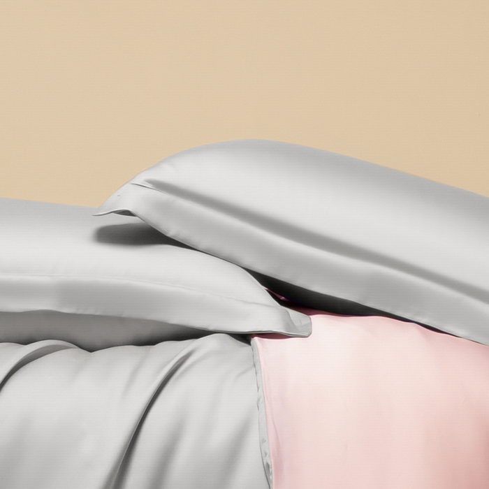 91家纺网 家纺一手货源 找家纺 涵宸家纺 2026新款纯色天丝棉单枕套-场景二 枕套-时尚灰