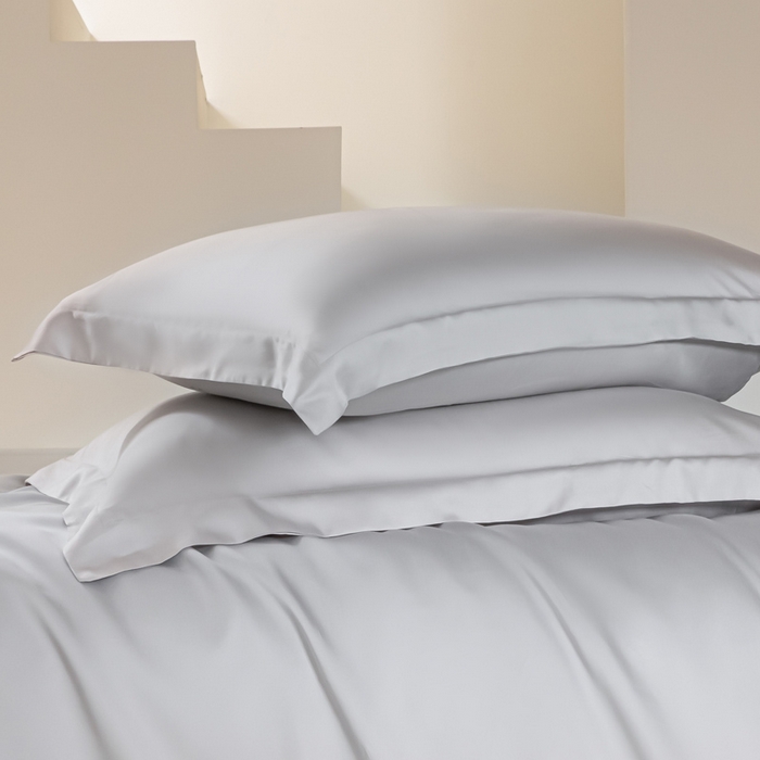 91家纺网 家纺一手货源 找家纺 涵宸家纺 2026新款纯色天丝棉单枕套-场景二 枕套-时尚灰