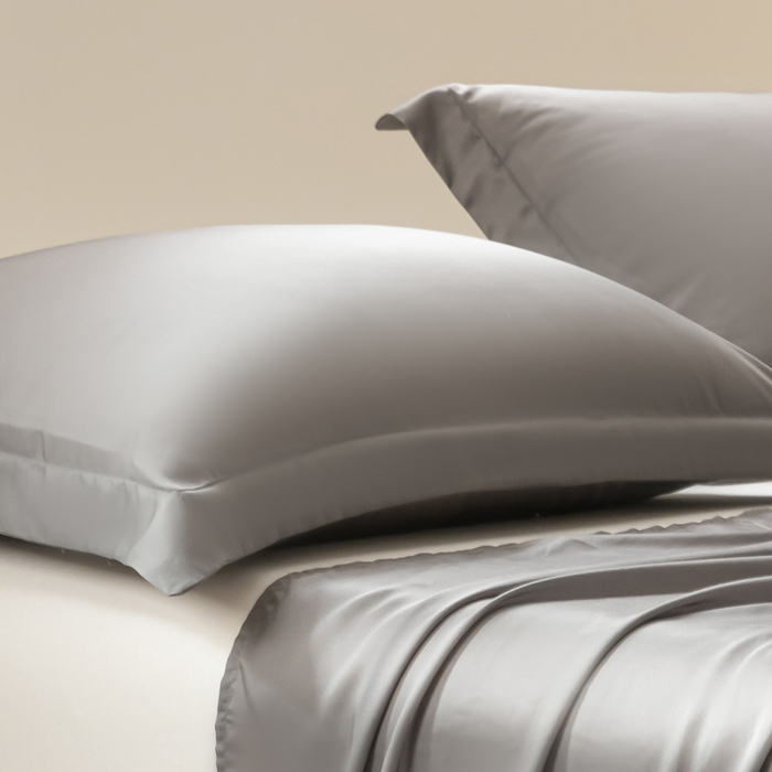 91家纺网 家纺一手货源 找家纺 涵宸家纺 2026新款纯色天丝棉单枕套-场景二 枕套-星夜灰