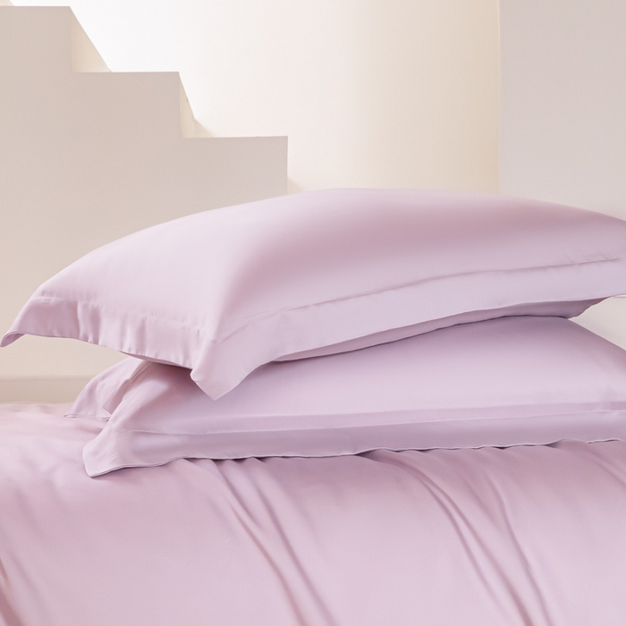 91家纺网 家纺一手货源 找家纺 涵宸家纺 2026新款纯色天丝棉单枕套-场景二 枕套-紫语