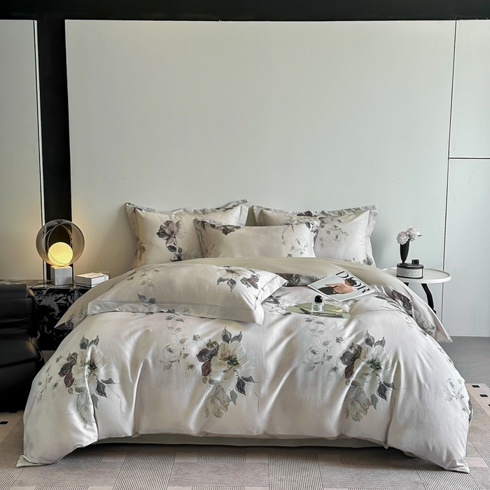 91家纺网 家纺一手货源 找家纺 涵宸家纺 2026新款天丝棉数码印花四件套 蒂梵朵