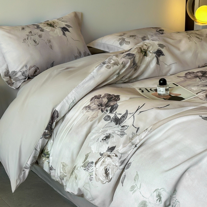 91家纺网 家纺一手货源 找家纺 涵宸家纺 2026新款天丝棉数码印花四件套 蒂梵朵