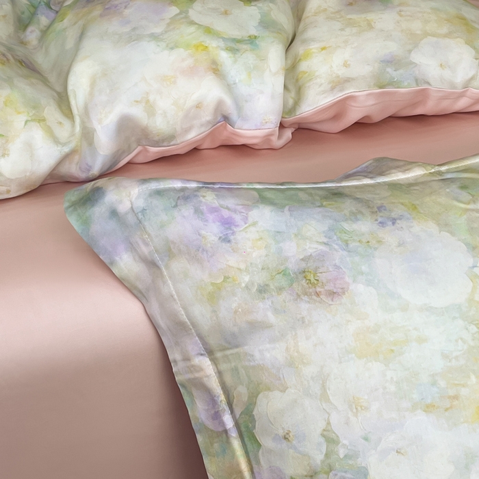 91家纺网 家纺一手货源 找家纺 涵宸家纺 2026新款天丝棉数码印花四件套 花开半夏