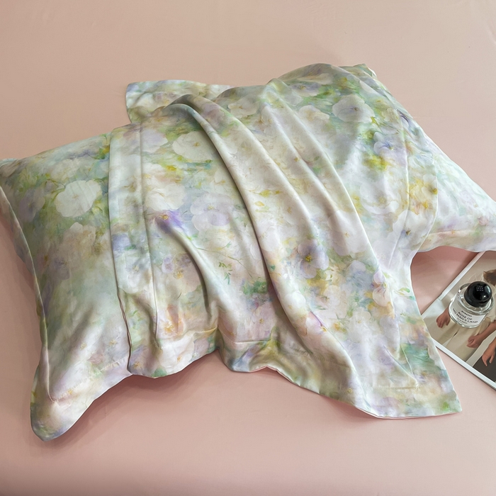 91家纺网 家纺一手货源 找家纺 涵宸家纺 2026新款天丝棉数码印花四件套 花开半夏