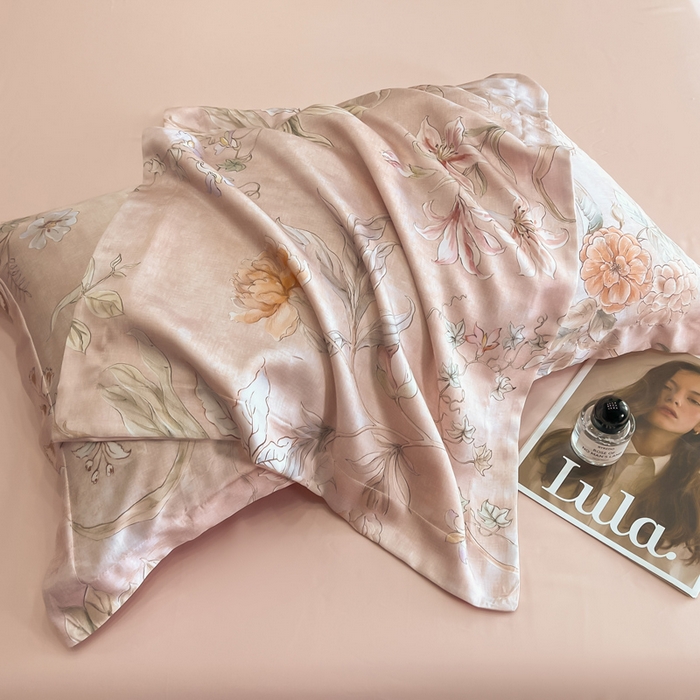 91家纺网 家纺一手货源 找家纺 涵宸家纺 2026新款天丝棉数码印花四件套 花枝棠