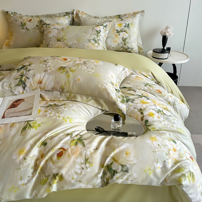 91家纺网 家纺一手货源 找家纺 涵宸家纺 2026新款天丝棉数码印花四件套 幻夏