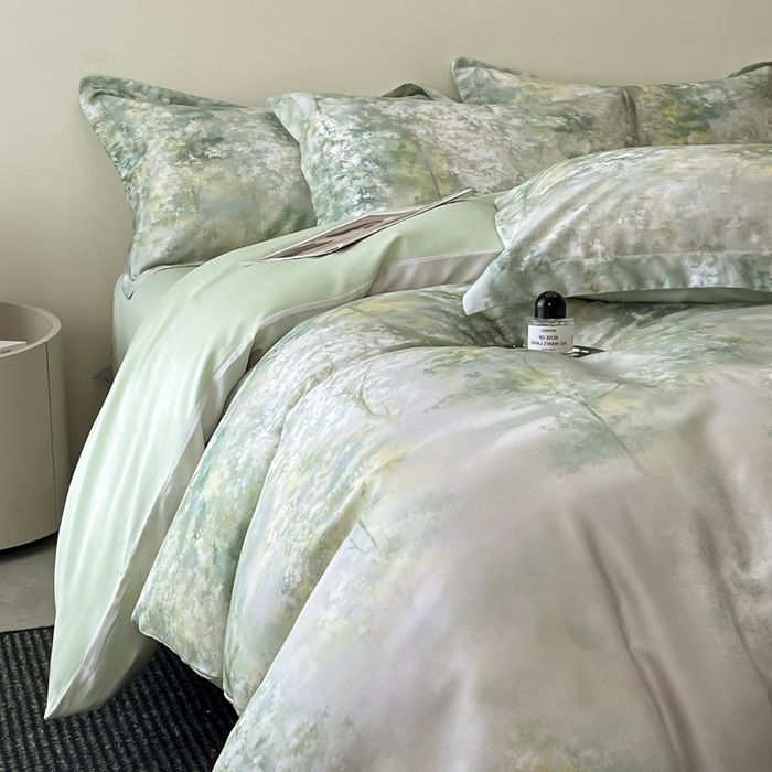 91家纺网 家纺一手货源 找家纺 涵宸家纺 2026新款天丝棉数码印花四件套 今莳