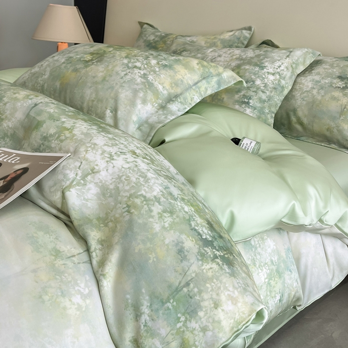 91家纺网 家纺一手货源 找家纺 涵宸家纺 2026新款天丝棉数码印花四件套 今莳