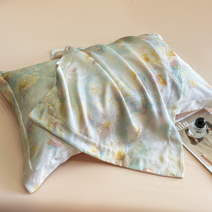 91家纺网 家纺一手货源 找家纺 涵宸家纺 2026新款天丝棉数码印花四件套 绮梦