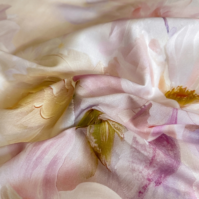 91家纺网 家纺一手货源 找家纺 涵宸家纺 2026新款天丝棉数码印花四件套 恬觅-粉