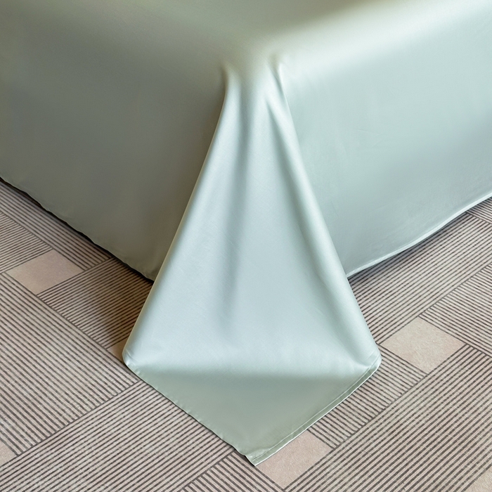 91家纺网 家纺一手货源 找家纺 涵宸家纺 2026新款天丝棉数码印花四件套 恬觅-绿