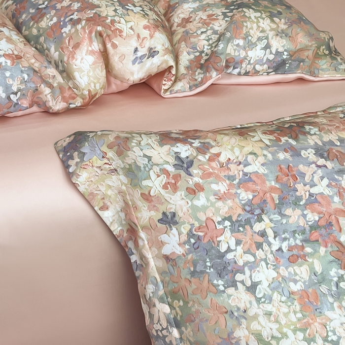 91家纺网 家纺一手货源 找家纺 涵宸家纺 2026新款天丝棉数码印花四件套 茵梦