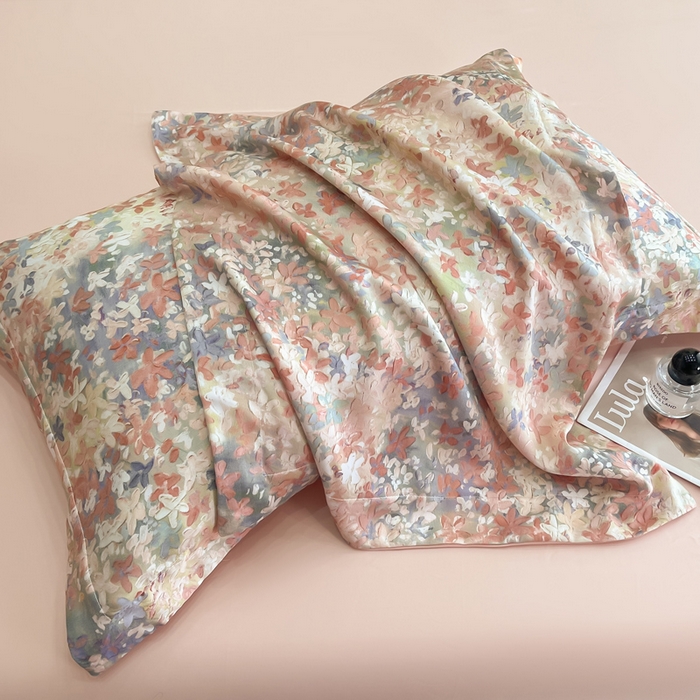 91家纺网 家纺一手货源 找家纺 涵宸家纺 2026新款天丝棉数码印花四件套 茵梦